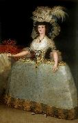 Francisco de Goya Maria Luisa of Parma wearing panniers oil